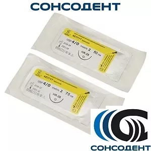 Кетгут (простой) L=75см, USP 3/0, HS-20 (колющая) Линтекс, HS-20