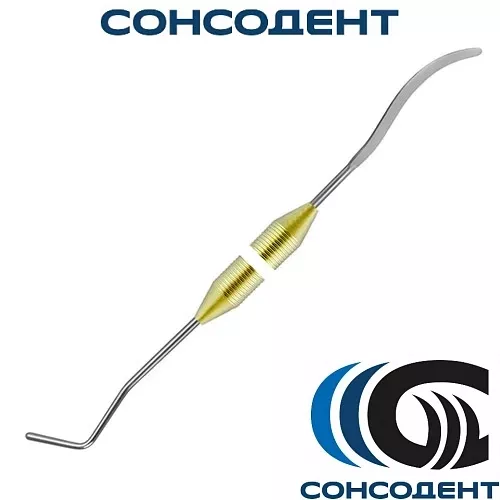 Штопфер обратноконусный - гладилка серповидная средняя 1,4/2,0 (золото) Экрадент, 04-06