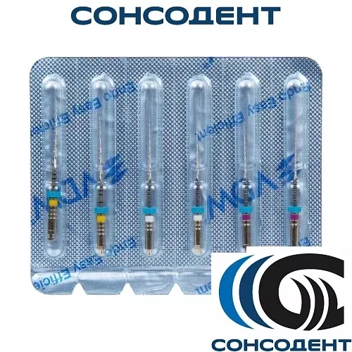 Mtwo NiTi ассорти N10.04, №15.05, №20.06 L25 WP16 (6 шт) VDW, V040230025456