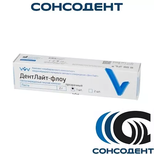 Дентлайт Флоу 1 шпр, 2 г, прозрачный (ВладМиВа), 00000058950