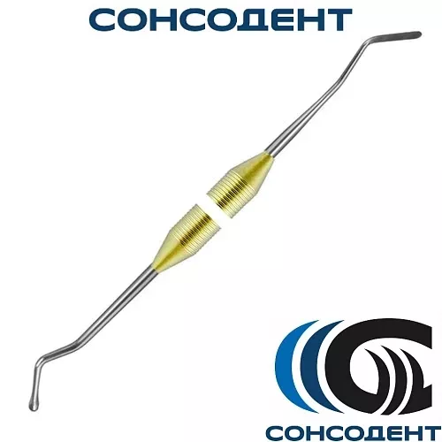 Штопфер оливообразный - гладилка средняя 2,0/1,5 (золото) Экрадент, 04-17