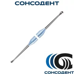 Ложка кюретажная прямая-средняя (голубой) Экрадент, 11-02
