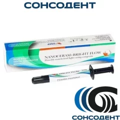 Nanoceram Bright Flow / Наноцерам Брайт Флоу A2 (1х2г, насадки 3шт) DMP Dental Industry, 170112402