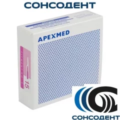 Лезвие для скальпеля одноразовые №15 из нерж. стали (100 шт) Apexmed, 0601-02-15